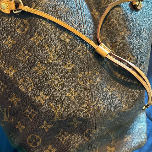 AUTHENTIC LOUIS VUITTON • Large Neverfull Tote & Pochette Patina Monogram Bag • - Picture 12 of 16